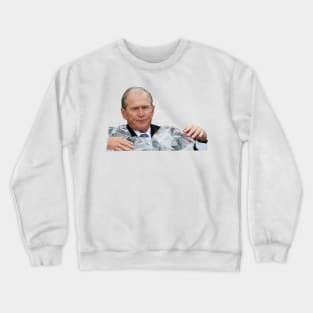 George W Bush - Rain Poncho Meme Crewneck Sweatshirt